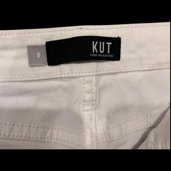 KUT From The Kloth White Distressed Ankle Jeans – Size 8 – Excellent Condition - Picture 3 of 4
